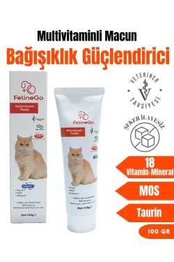 FelineGo Kediler Için Bağışıklık Destekleyici Ve Tüy Yumağı Önleyici Multivitamin Macun 100g